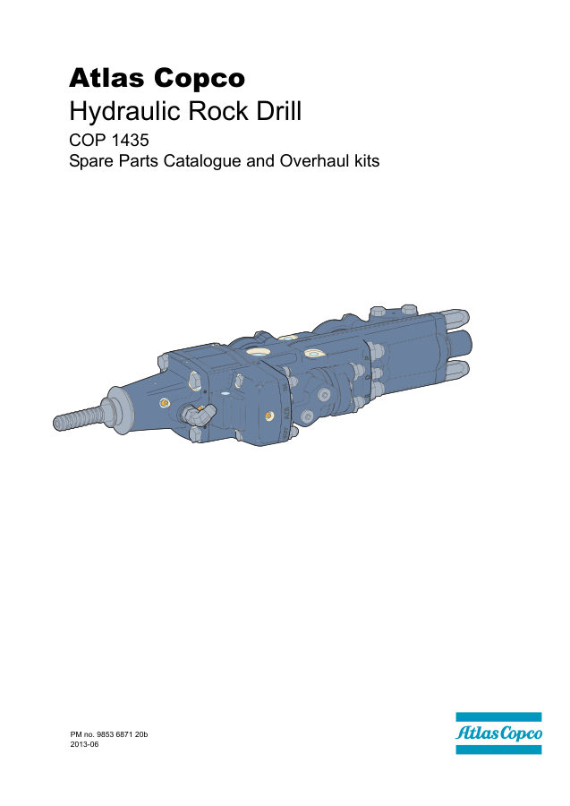 Atlas Copco COP 1435 Hydraulic Rock Drill