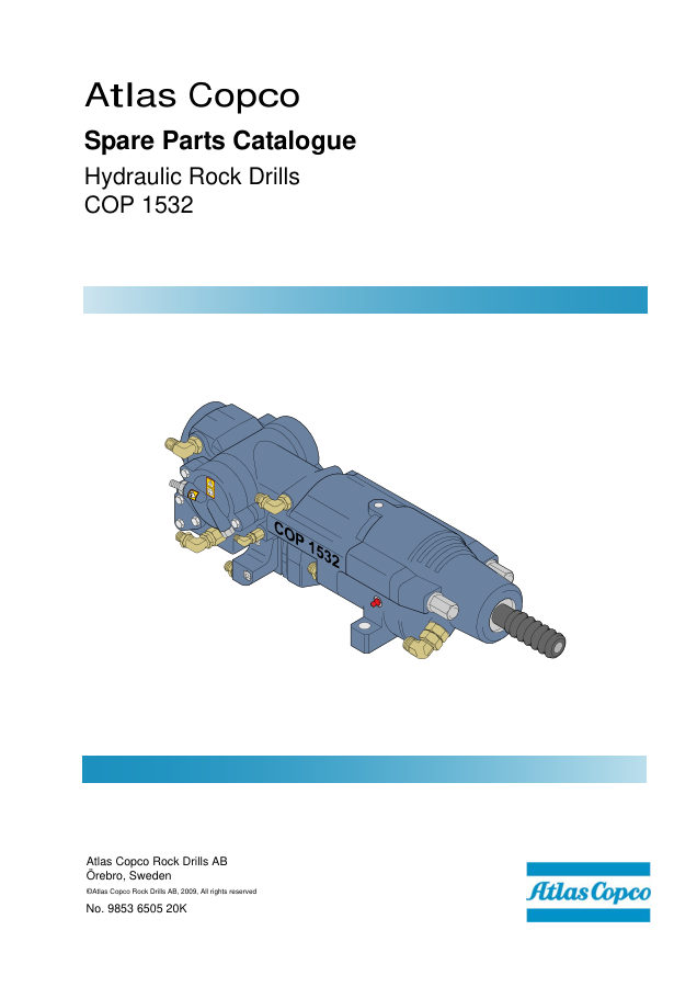 Atlas Copco COP 1532 Hydraulic Rock Drill