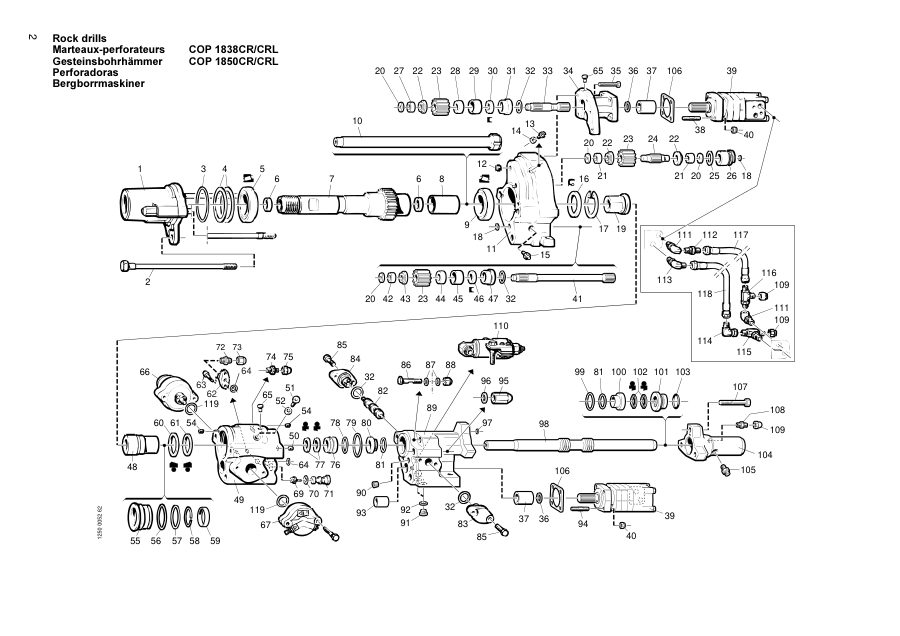 Atlas Copco COP 1838-1850CR-CRL Hydraulic Rock Drill