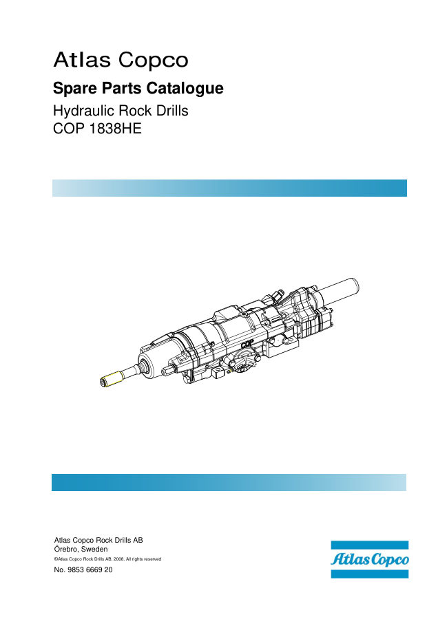 Atlas Copco COP 1838HE Hydraulic Rock Drill