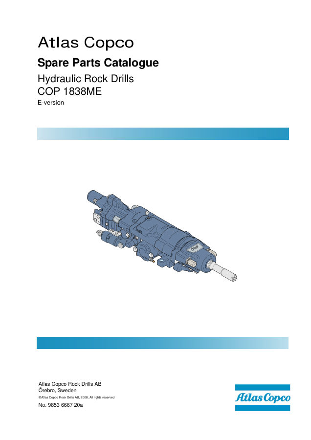Atlas Copco COP 1838ME Hydraulic Rock Drill