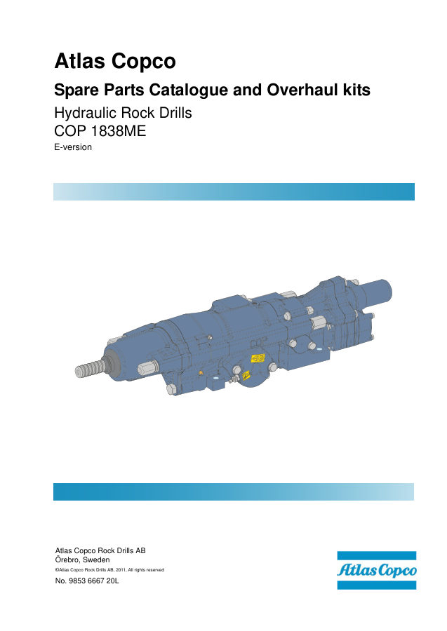 Atlas Copco COP 1838ME Hydraulic Rock Drill