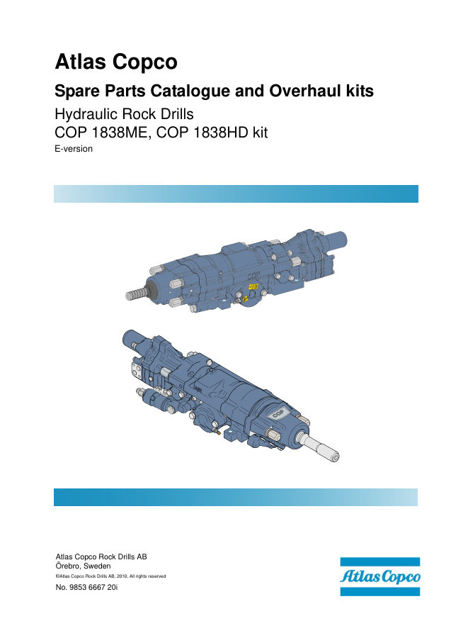 Atlas Copco COP 1838ME-HD Hydraulic Rock Drill