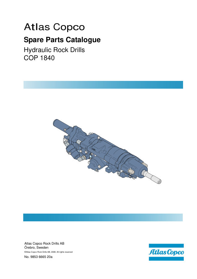 Atlas Copco COP 1840 Hydraulic Rock Drill