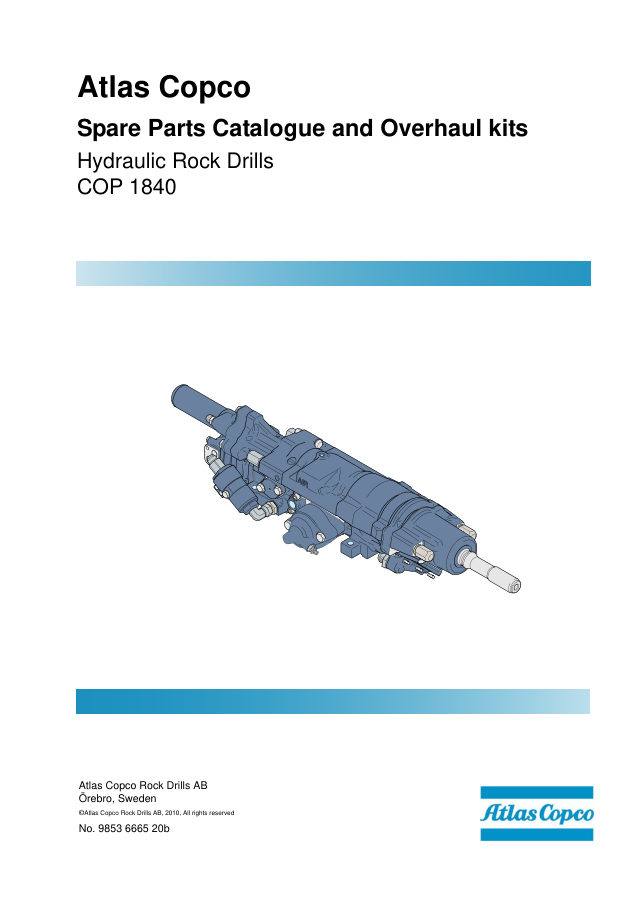 Atlas Copco COP 1840 Hydraulic Rock Drill