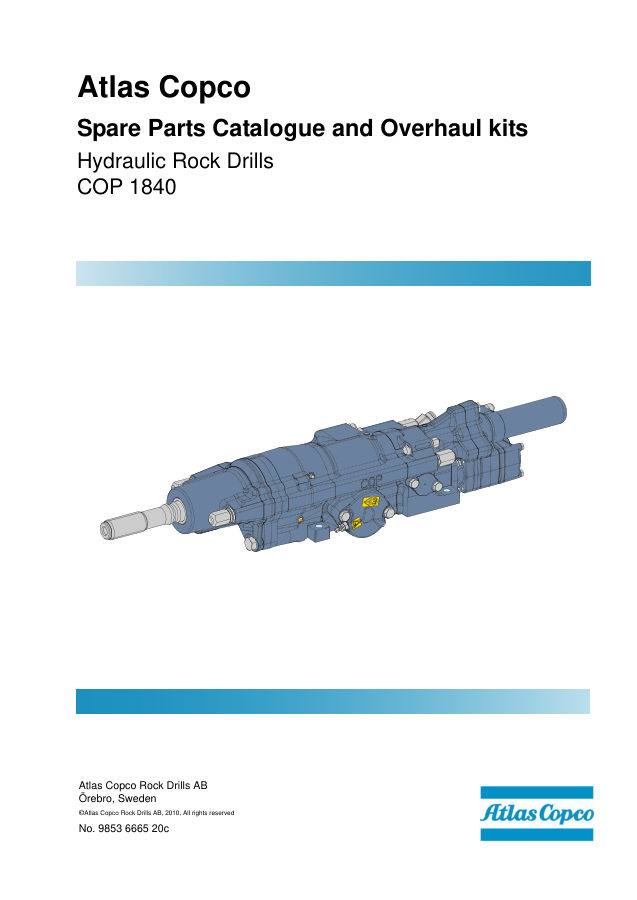 Atlas Copco COP 1840 Hydraulic Rock Drill