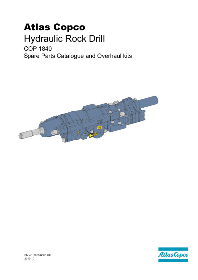 Atlas Copco COP 1840 Hydraulic Rock Drill