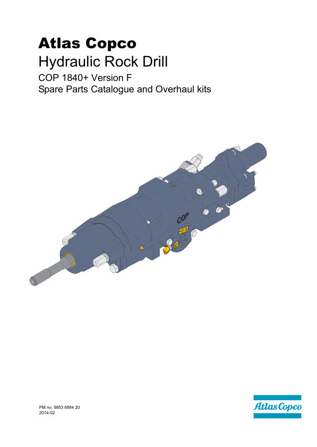 Atlas Copco COP 1840+ Hydraulic Rock Drill