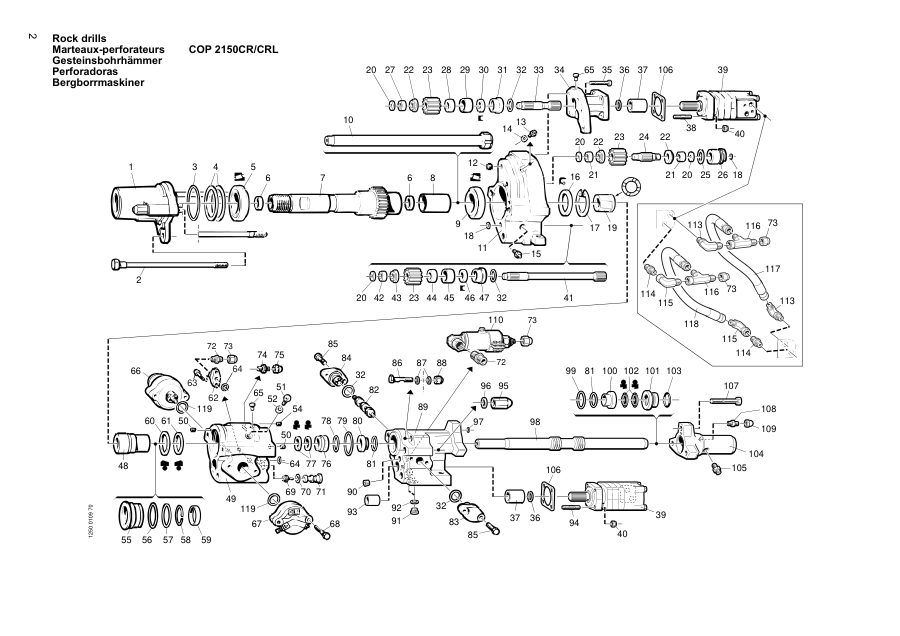Atlas Copco COP 2150CR-CRL Hydraulic Rock Drill