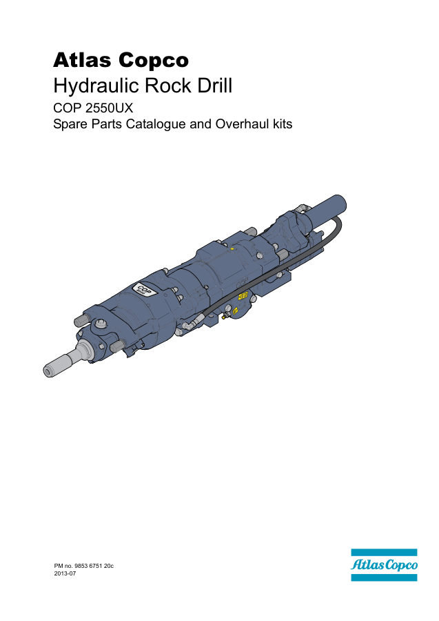 Atlas Copco COP 2550UX Hydraulic Rock Drill
