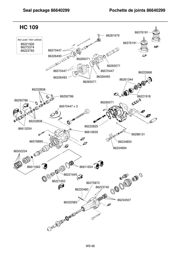 Ingersoll-Rand HC109 Seal Kit