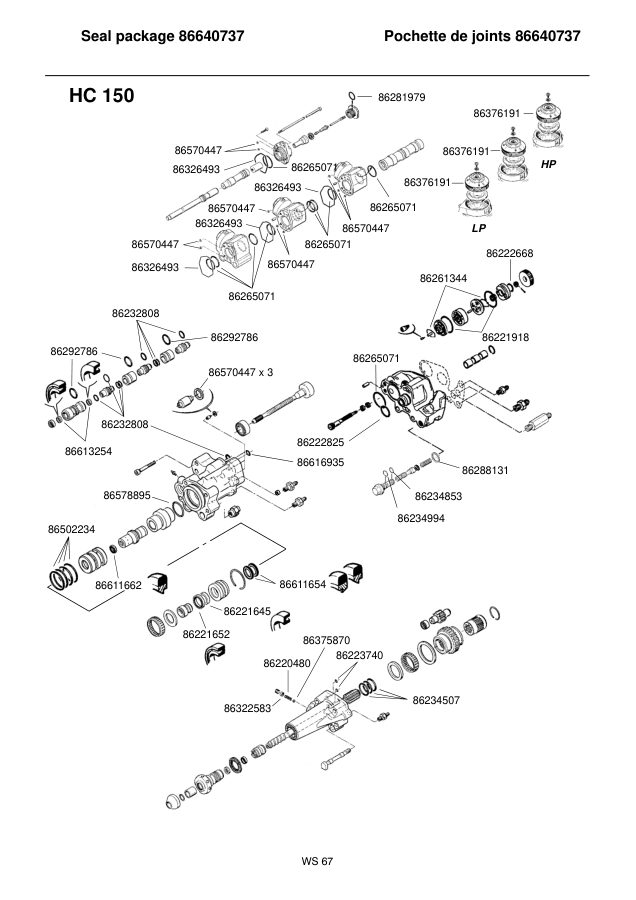 Ingersoll-Rand HC150 Seal Kit
