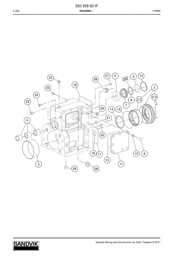 Sandvik HL 1560T Hydraulic Rock Drill