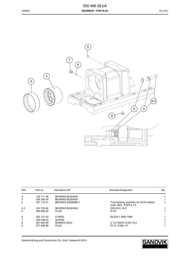 Sandvik HLX 5 Hydraulic Rock Drill