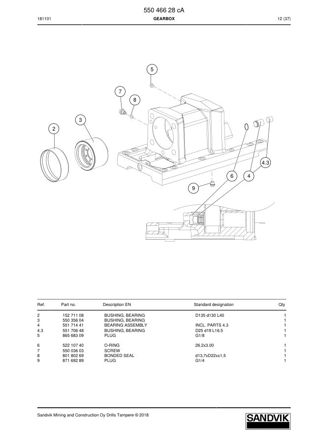 Sandvik HLX 5 Hydraulic Rock Drill