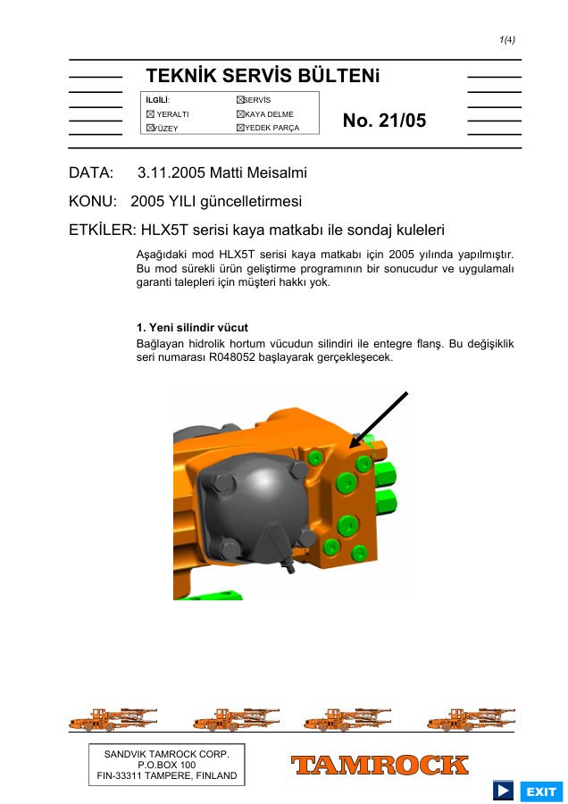Sandvik HLX 5T Modification Parts